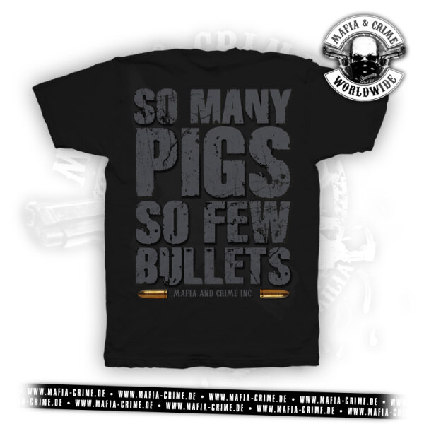 MC So many pigs Boys Shirt schwarz L