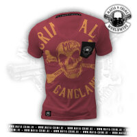 MC Criminal Gangland Boys V Neck Shirt vintage rot XL