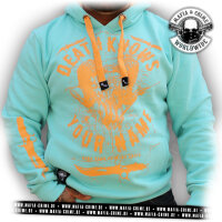 MC Death Knows Your Name Boys Hoodie turkis L