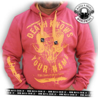 MC Death Knows Your Name Boys Hoodie vintage rot XXL