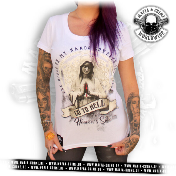 MC Go to Hell Girls Shirt weiß L
