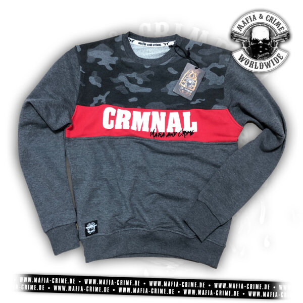 MC CRMNAL Boys Sweater grau melange L