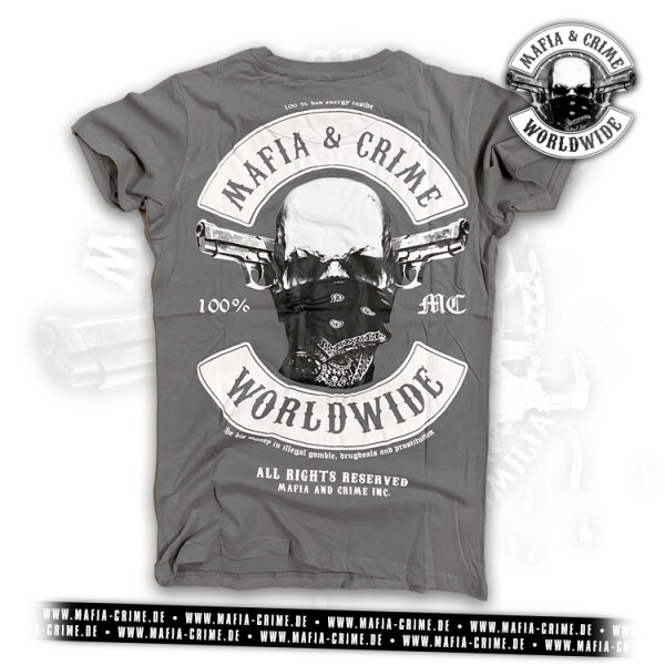 MC Mafia & Crime Worldwide Patch Boys Shirt grau 4XL