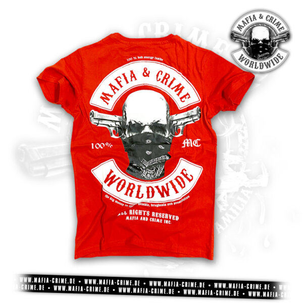 MC Mafia & Crime Worldwide Patch Boys Shirt rot M