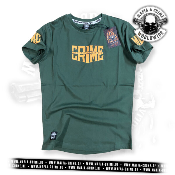 MC Mafia & Crime CRIME Boys Shirt rounded oliv 3XL