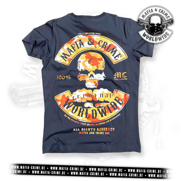 MC Mafia & Crime Worldwide Boys Shirt anthrazit 4XL