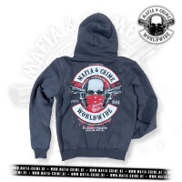 Mafia & Crime Worldwide Boys Zipper mit Maske anthrazit M