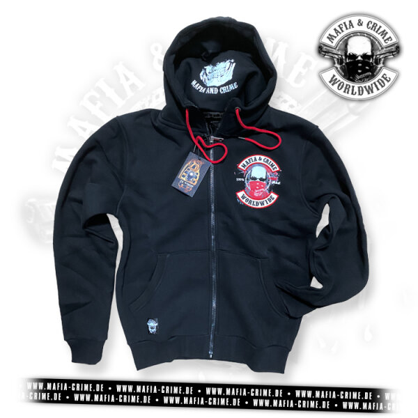 Mafia & Crime Worldwide Boys Zipper mit Maske schwarz M