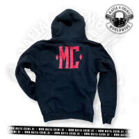 Mafia & Crime MC Boys Zipper mit Maske schwarz / rot XL