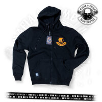 Mafia & Crime MC Boys Zipper schwarz / orange XL