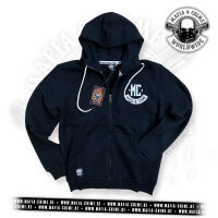 Mafia & Crime MC Boys Zipper schwarz / weiß XL