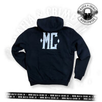 Mafia & Crime MC Boys Zipper schwarz / weiß XL