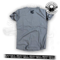 MC Mafia & Crime CRIME Boys Shirt rounded grau schwarz L