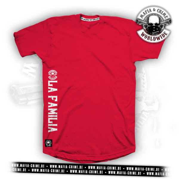 MC Mafia & Crime " MC La Familia" Boys Shirt rounded 5XL