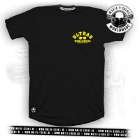 MC Mafia & Crime " Ultras" Boys Shirt rounded schwarz gelb L