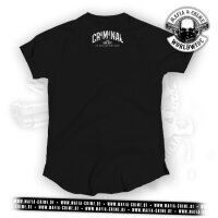 Mafia & Crime "CRIMINAL" Unisex Shirt rounded schwarz 3XL