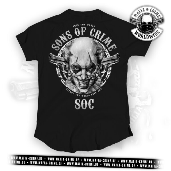 Mafia & Crime "Sons of Crime" Unisex Shirt rounded schwarz 3XL