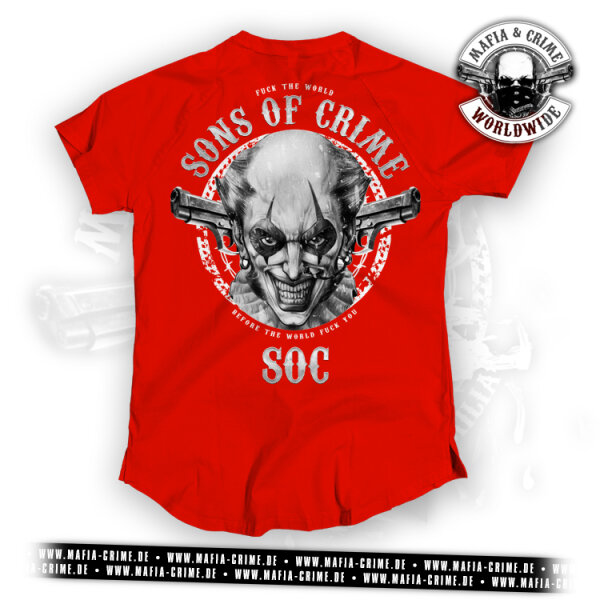 Mafia & Crime "Sons of Crime" Unisex Shirt rounded rot 6XL