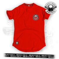 Mafia & Crime "Nuestra Vida Es Loca" Unisex Shirt rounded rot 3XL