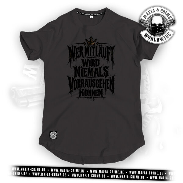 Mafia & Crime "Vorrausgehen" Unisex Shirt rounded grau L